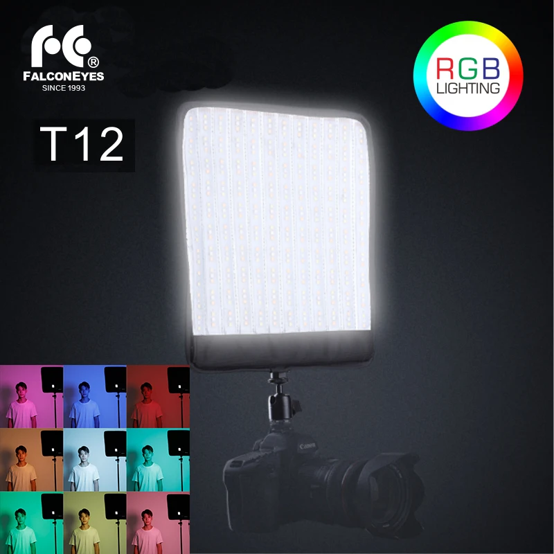 Светодиодный светильник для камеры Falcon Eyes T12 50 Вт RGB ing двухцветный 2700K-9999K