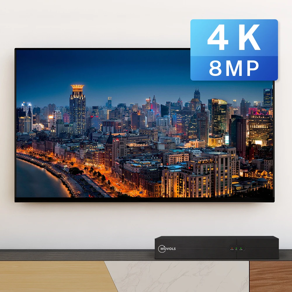 Система видеонаблюдения MOVOLS 4K Ultra HD 8 каналов H.265 DVR Мп инфракрасная камера