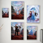 Disney Принцесса Анна Эльза Холст Картина Замороженные фигуры плакаты и принты Настенная картина для гостиной детей украшение для дома