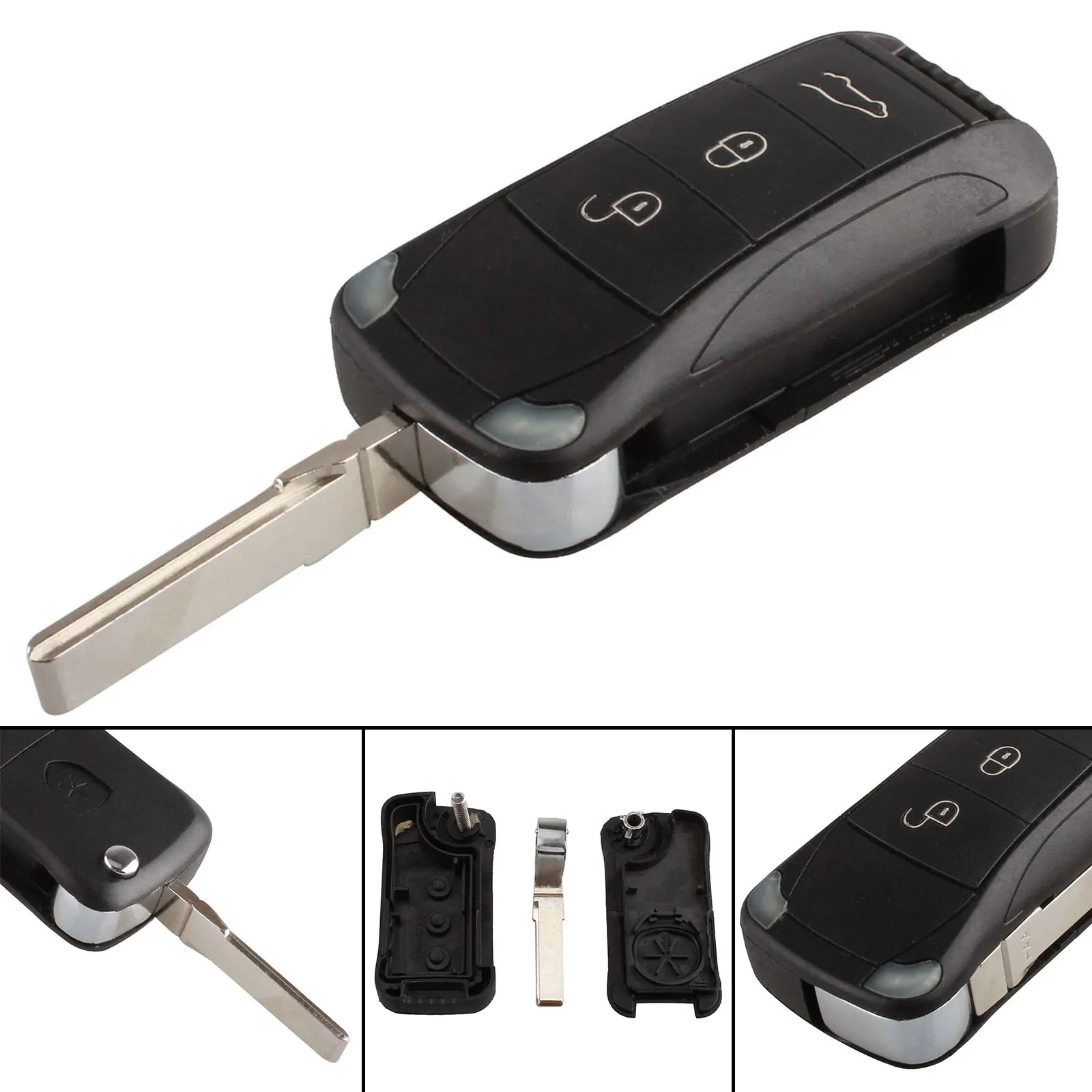 3 кнопки Авто сменный Футляр для ключей откидной Складной Корпус автомобильного