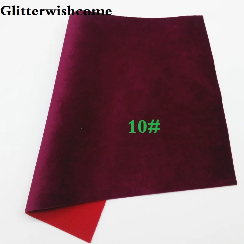 10 Glitterwishcome 21X29 см A4 размер винил для бантов искусственная кожа Бархат Кожа Fabirc искусственная кожа листы для бантов, GM118A - Цвет: 10