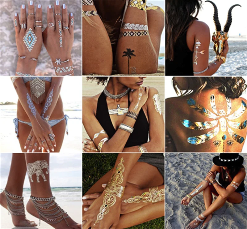 1 лист блестящих металлических золотых перьев в стиле бохо блестящие ювелирные