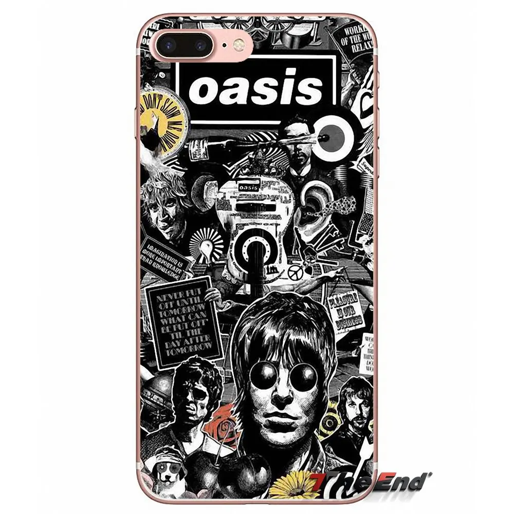 Oasis rock Band мягкий прозрачный просвечивающийся чехол Чехлы для Apple IPhone X 4 4S 5 5S SE 5C 6 6s 7