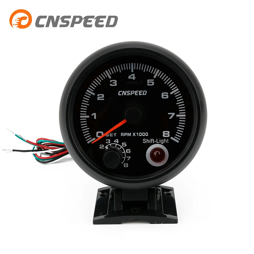 Тахометр CNSPEED автомобильный 80 мм 0 8000 об/мин подходит для 4 6 8 цилиндров 7 цветов