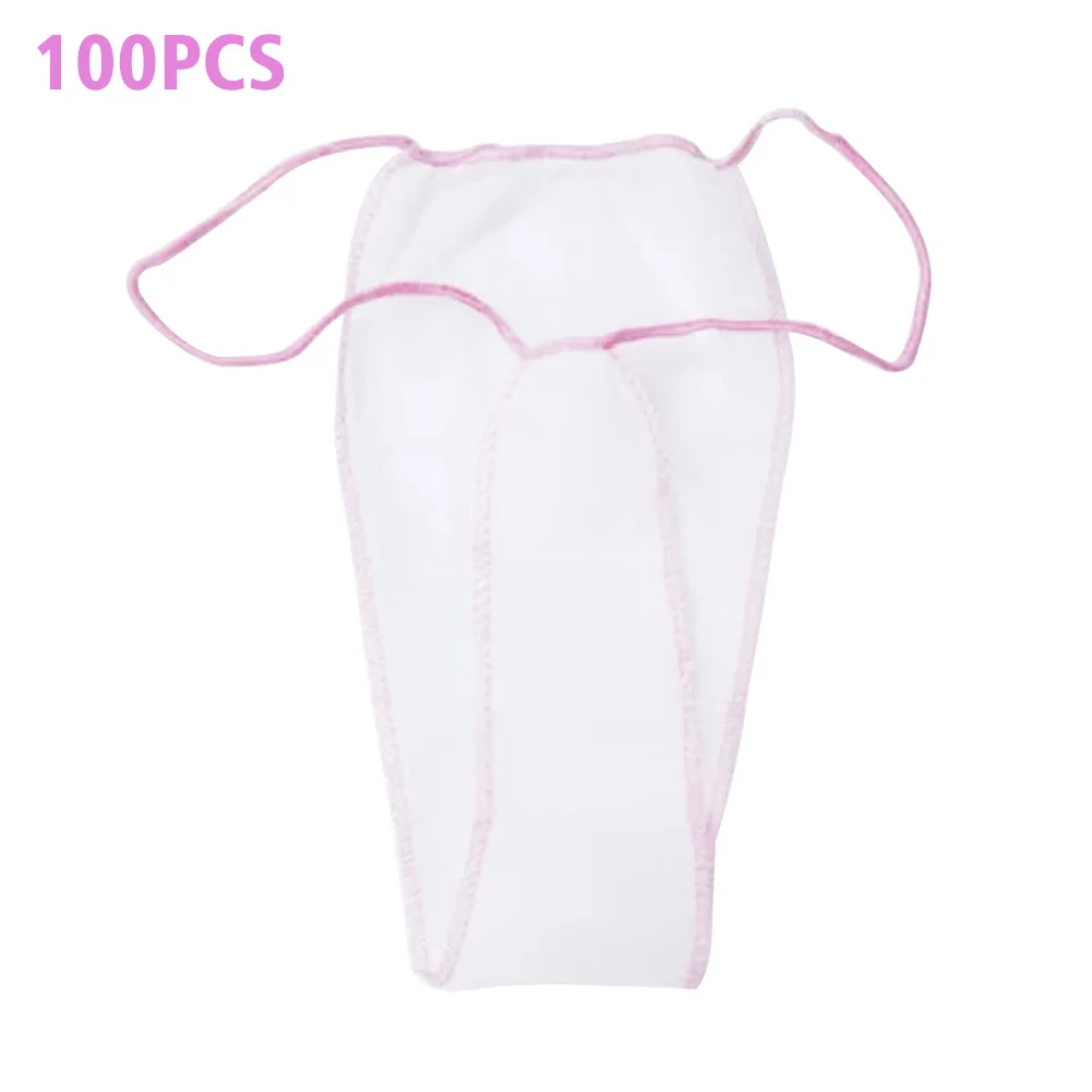 

100pcs For Women Spa Individually Wrapped Hygienic T Thong Underwear With Elastic Waistband Disposable Panties Non Woven Fabrics