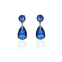 classic cubic zircon drop earrings for wedding crystals dangle earring for bride women girl gift ce10020