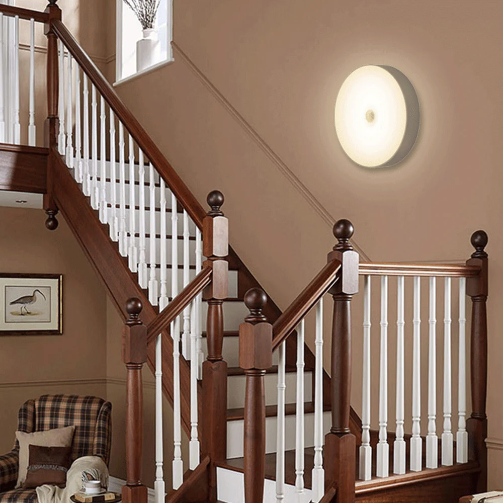 

LED Night Light Wall Motion Night lamp Human Body Induction Night Lights Battery Powered Sensor Step Lights Stair Closet Light