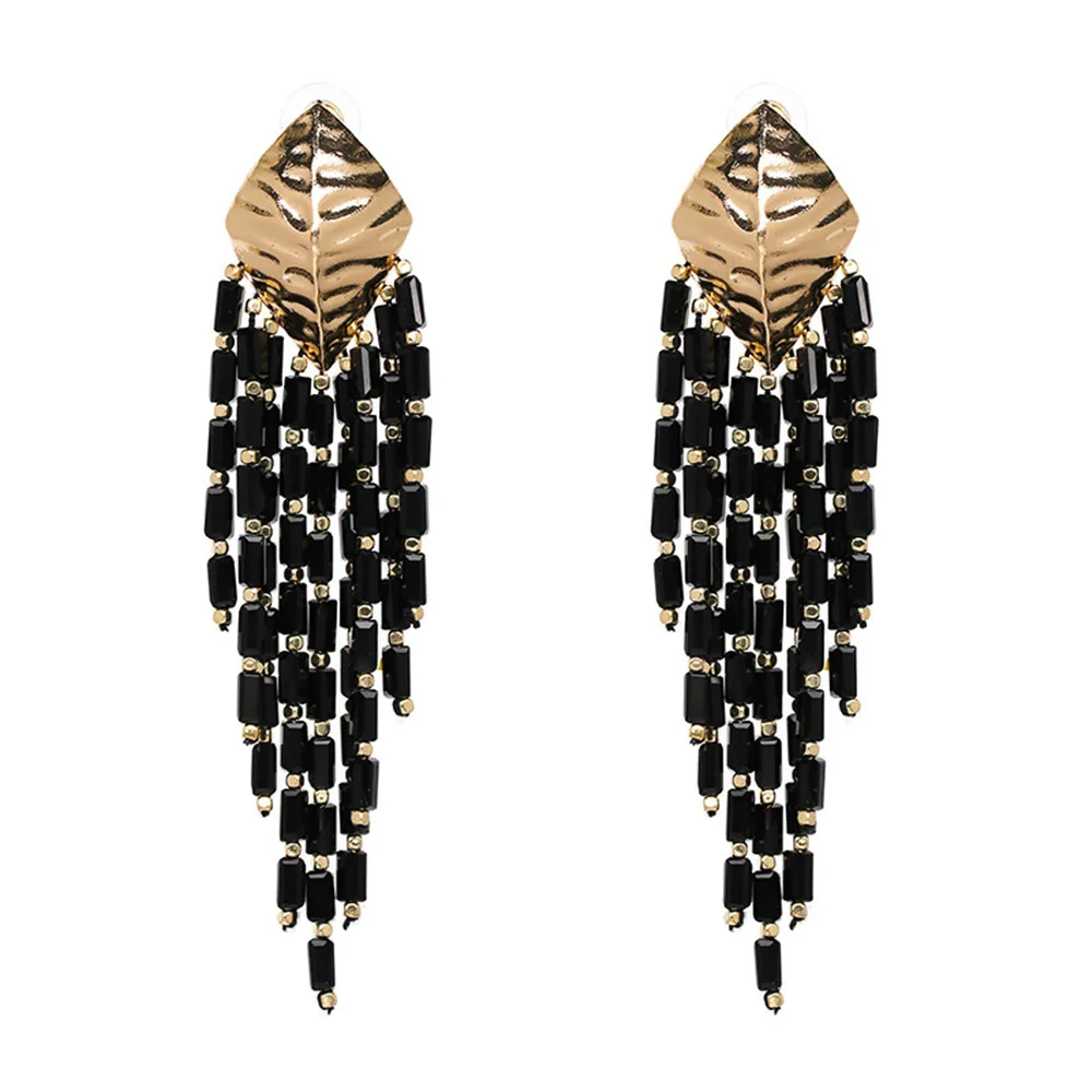 

Women's Long Earrings With Rhinestone Hanging Big Statement Earings Luxury Crystal Party Fashion Wedding Jewelry New Year Gift