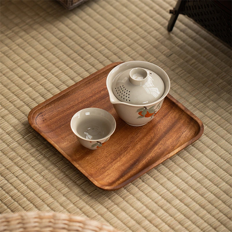 

20x20 см твердой древесины фрукты блюдо, тарелка десертный ужин хлеб тарелки для пиццы Чай лоток для хранения