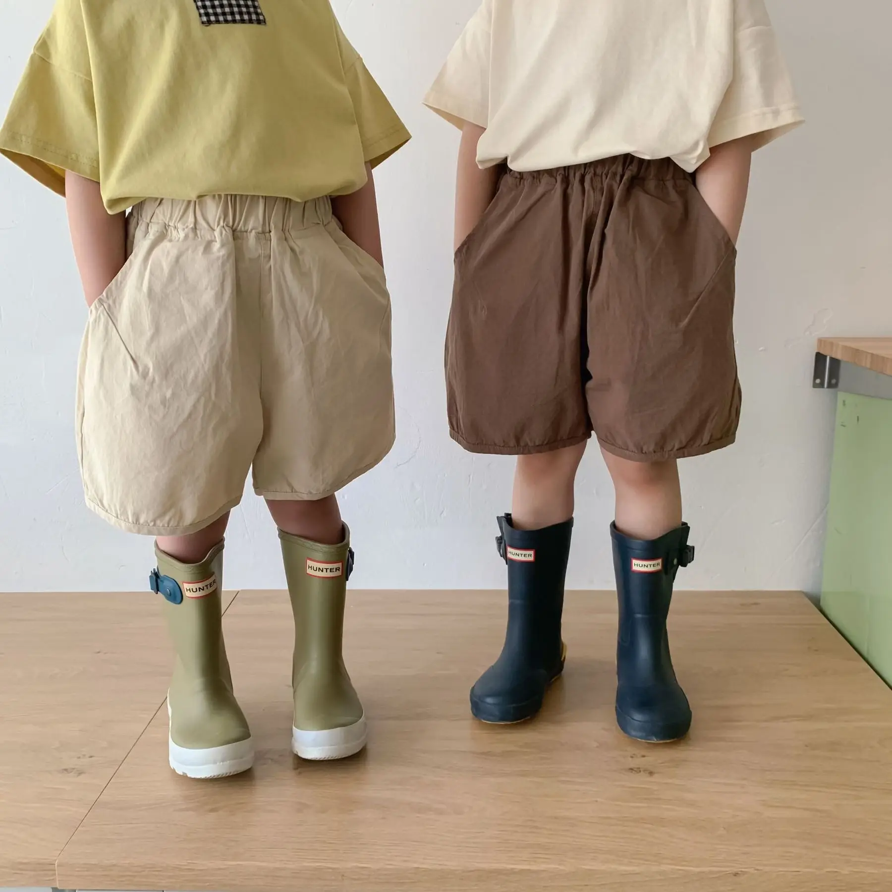 

Summer New Kids Shorts 2021 Fashion Korean Cotton Boys Girls Short Pants 2-7 Y Children's Casual Loose Solid Shorts Baby Clothes