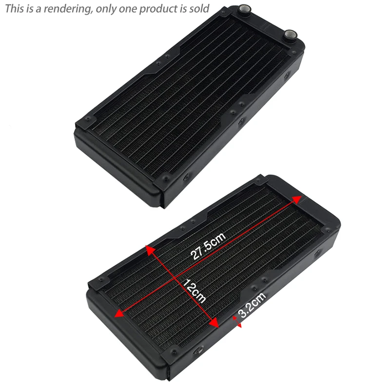 Радиатор для ноутбука с водяным охлаждением компьютера медный 10 трубок