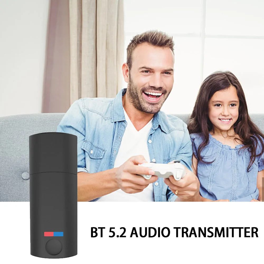 

BT 5.2 Audio Transmitter USB Wireless Headphone Speaker Audio Adapter Bluetooth-Compatible Dongle for Switch