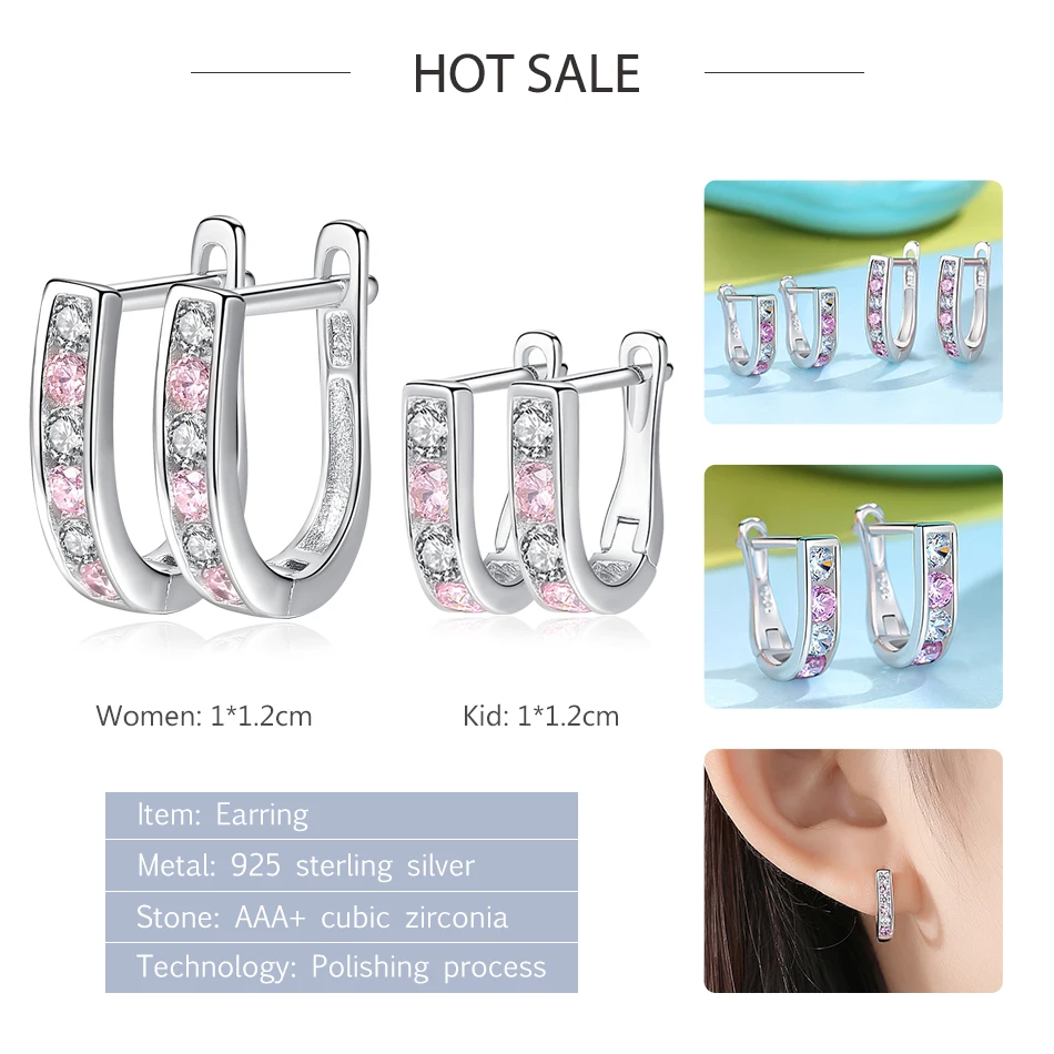 Женские серьги-гвоздики с кристаллами BELAWANG серьги из стерлингового серебра 925