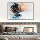 Абстрактная Акварельная женщина плакат и принты креативные граффити холст Живопись Печать Настенная картина гостиная украшение для дома