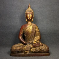 10 tibet buddhism old bronze cinnabar lacquer thai style sakyamuni buddha amitabha statue enshrine the buddha