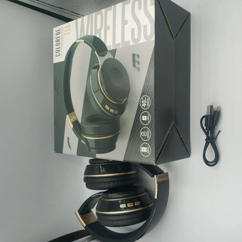 

New Portable Wireless Headphones Bluetooth Hi-Fi Stereo Foldable Headset Audio Mp3 Adjustable Earphones with Mic for Music