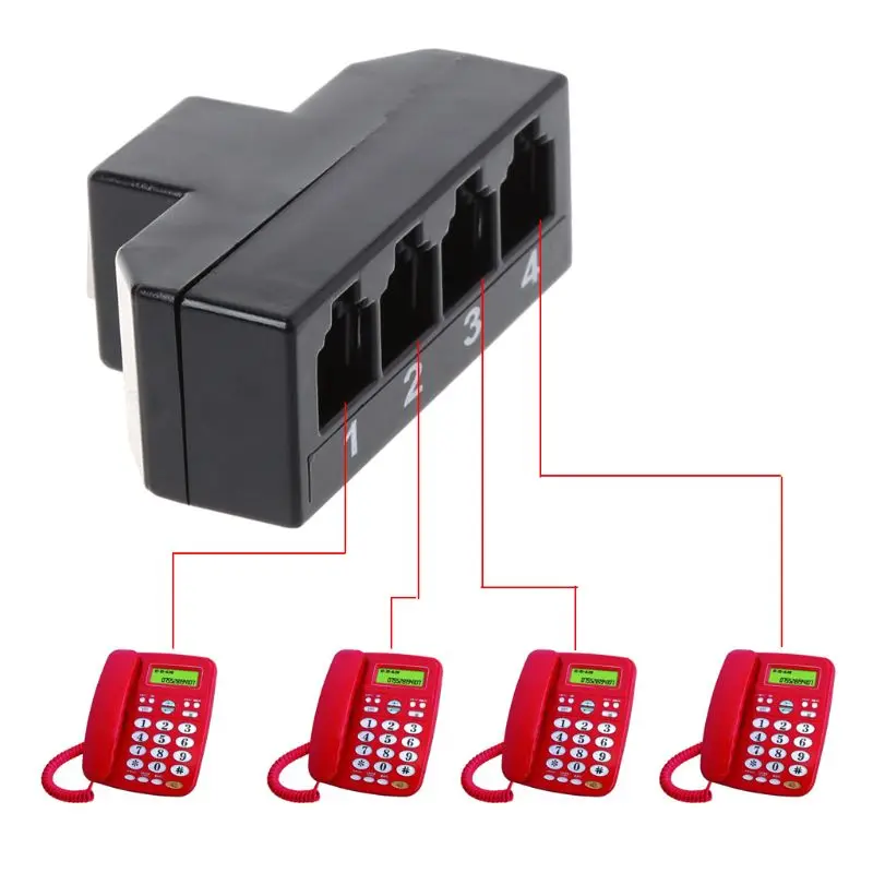 Кабель-переходник RJ11 6P4C мама-4 Ethernet RJ45 8P8C папа F/M | Компьютеры и офис