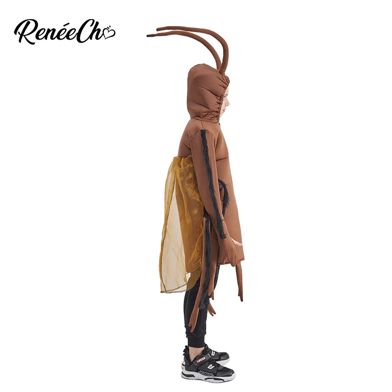 Reneecho Kids Cockroach Costume Halloween For Boys Insect Cosplay Funny Animal Purim |