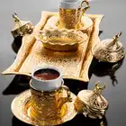 Набор 2 - (9 шт.) медные чашки для турецкого чая кофе Эспрессо набор анатолийские арабские кофейные чашки набор оттоманские чайные наборы Сделано в Турции