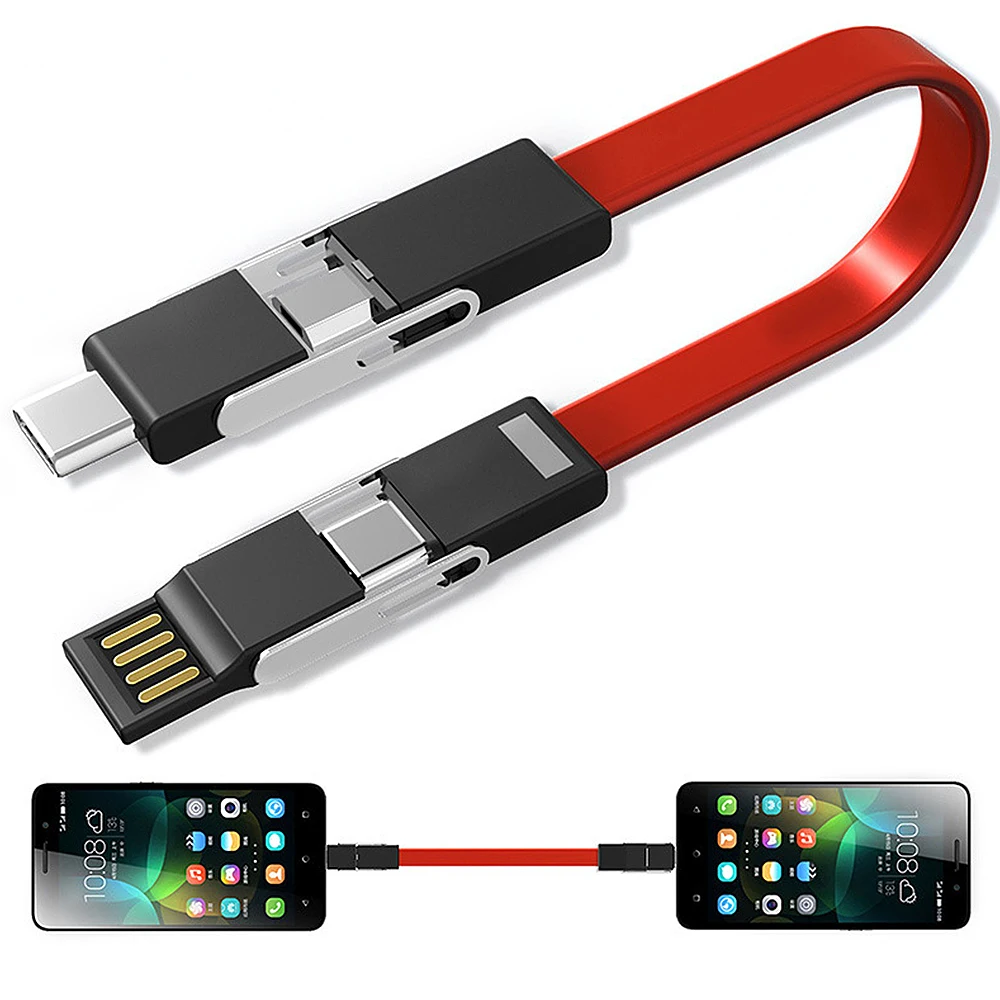 Короткий мини брелок с микро-usb зарядное устройство кабель для зарядки данных type C USB кабель для передачи данных кабели для iphone Saunsg huawei браслет кабель