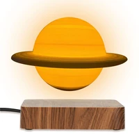 3d magnetic levitating saturn lamp night light 3 colors rotating wireless led floating lamp for beedroom novelty gifts christmas