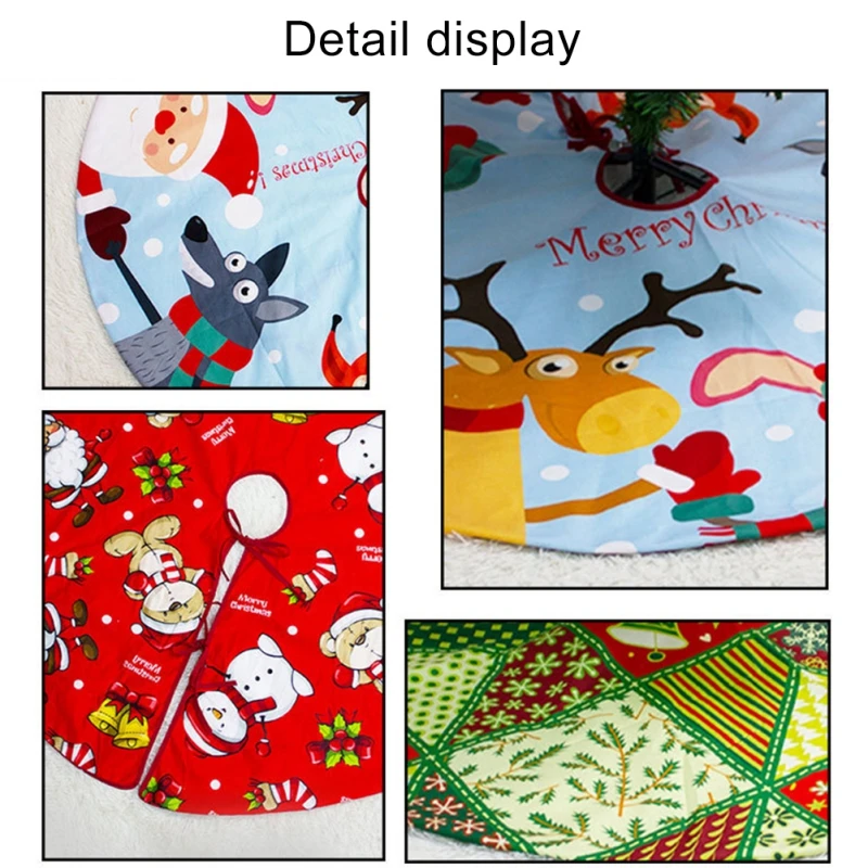 

Christmas Tree Skirt Santa Claus Elk Round Carpet Christmas Decorations For Home Floor Mat Xmas Decor Christmas Tree Skirts