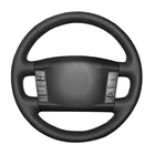 Нескользящая черная искусственная кожа для Volkswagen VW Touareg Phaeton чехол рулевого колеса автомобиля-2002 2006 2007 2008 2009