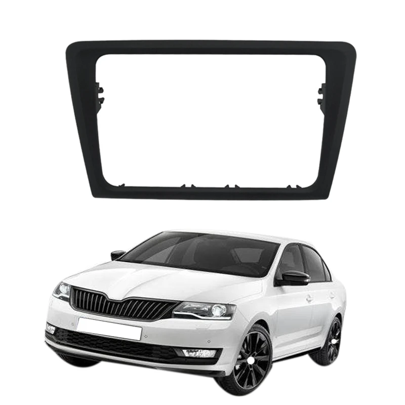2Din Автомобильная Радио панель фасции для Skoda Rapid 2013 стерео фасция рамка Панель