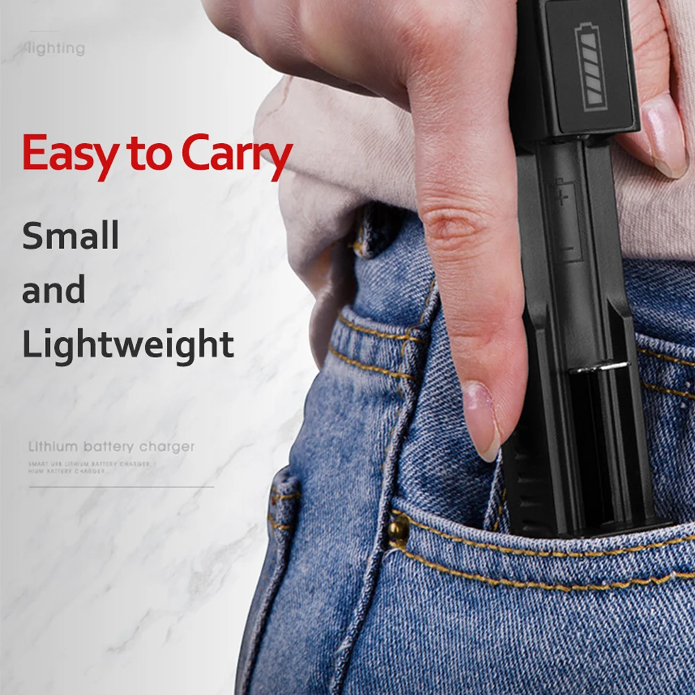 Зарядное устройство адаптер для аккумулятора 18650 универсальное светодиодное