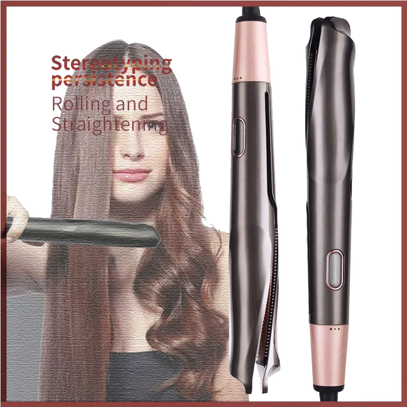

Professional Hair Straightener Curler 2 In 1 Electric Tourmaline Ceramics Flat Irons Straightening Curling Styling Tools Irons