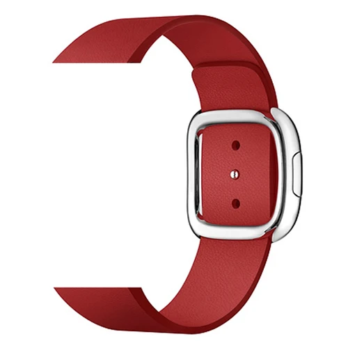 4- (PRODUCT)RED Ремешок для apple watch 42 мм 38 мм 44 мм 40 мм correa iwatch band 5 4 3 современный кожаный браслет с пряжкой аксессуары для apple watch 4 - Цвет ремешка: 4- (PRODUCT)RED