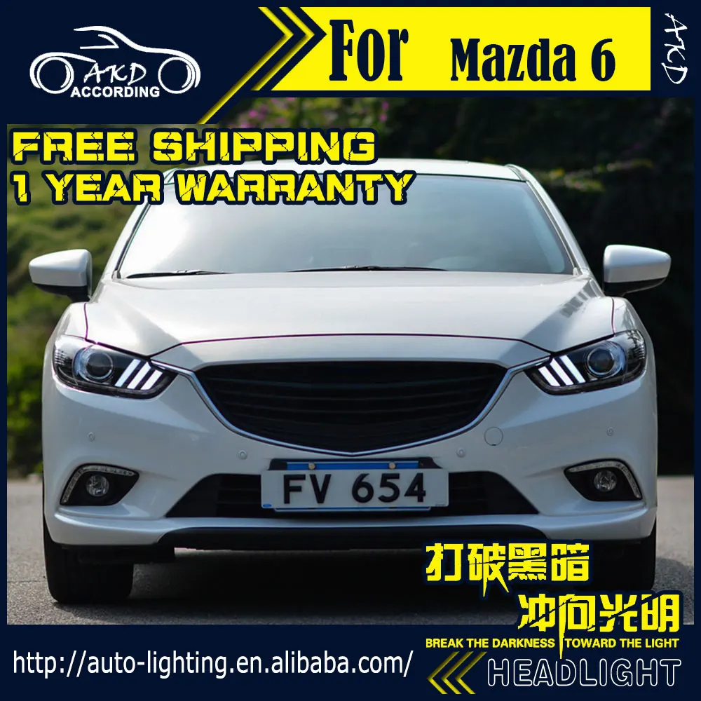 АКД стайлинга автомобилей фара для Mazda 6 Atenza светодиодный фар Mustang дизайн DRL H7 D2H Hid
