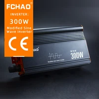 fchao 300w modified sine wave car power inverter led display ups home power voltage converter dc 12v 24v to ac 220v universal eu