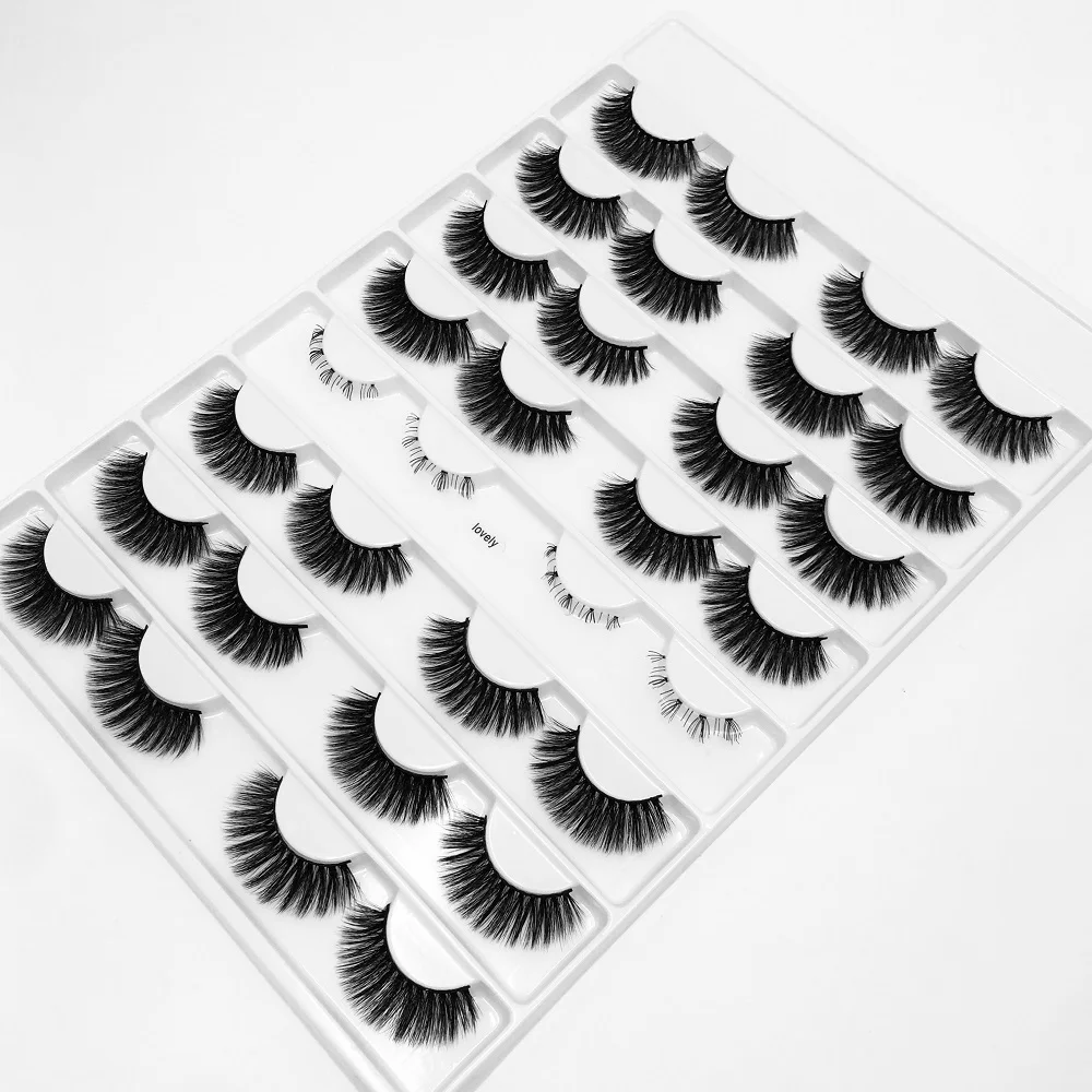 16pair 13 NEW1/2/16 пар Накладные ресницы 3D норковые ресницы ручной натурального меха норки для макияжа толстый Поддельные Накладные ресницы с пушистым - Цвет: 16pair 13