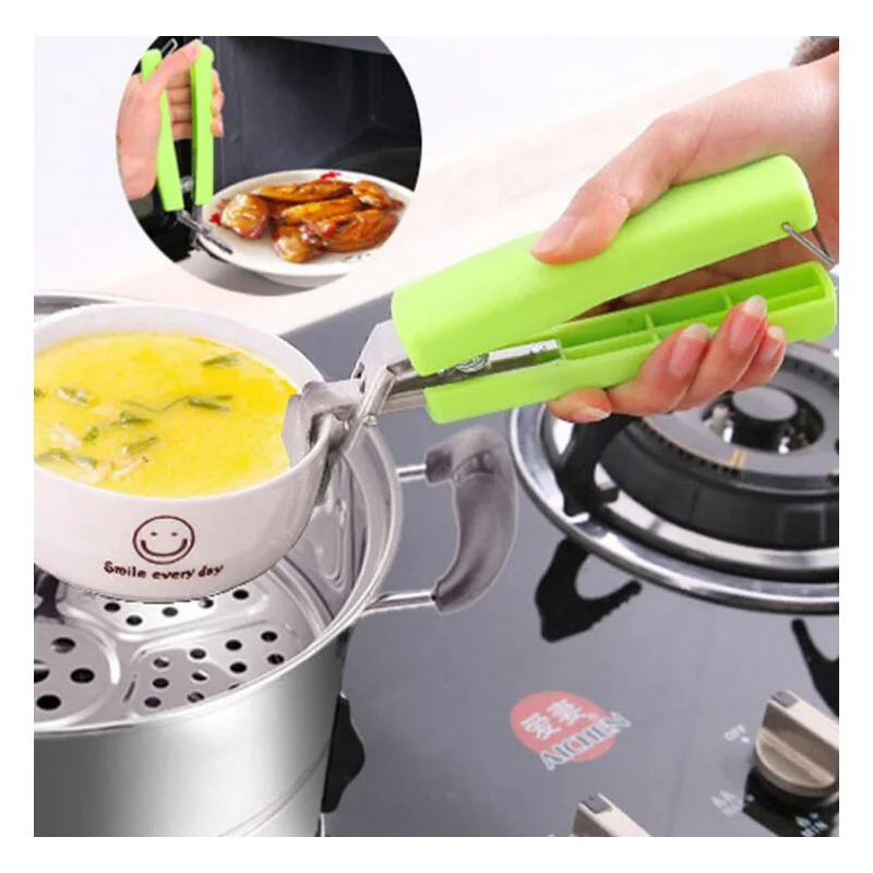 

Home Camping Anti-hot Clip Anti-Scald Pot Bowl Pan Bowl Gripper Kitchen Cookware Picnic Arm Holder Carrier Handle Clip Clamp