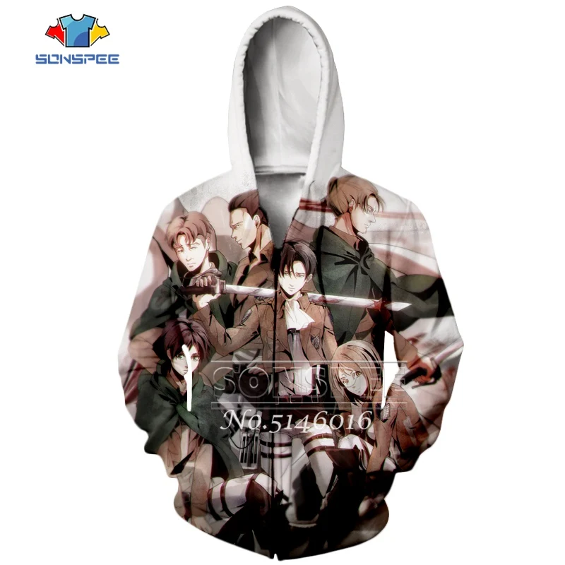 Одежда Прямая поставка модная мужская футболка с 3D принтом аниме атака на