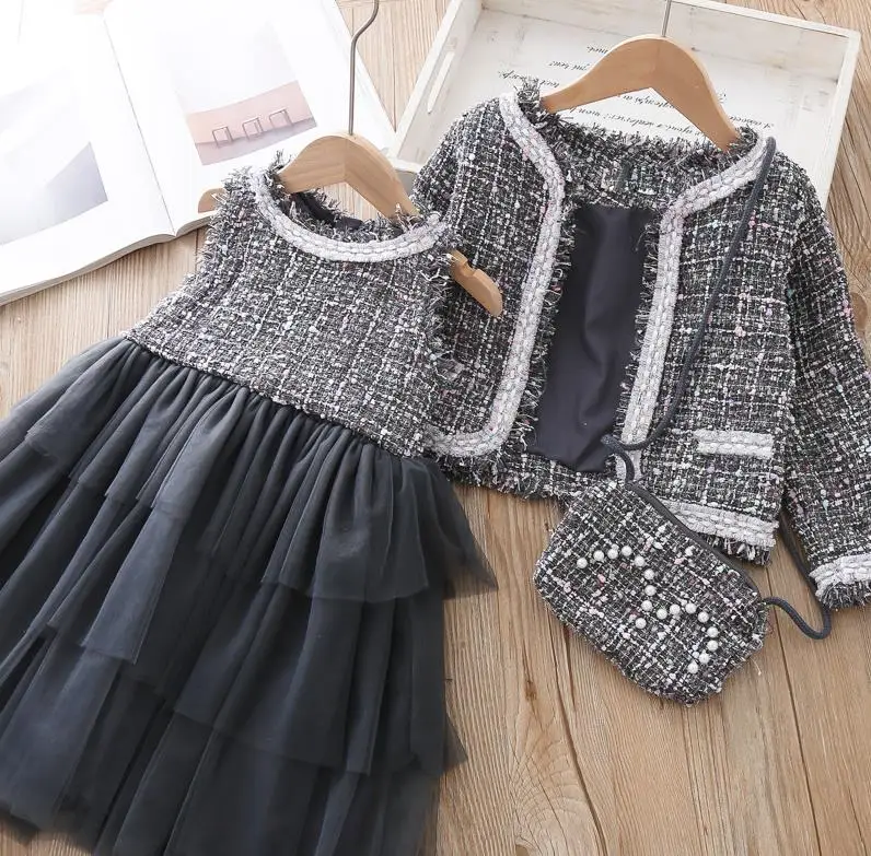 grey Зимние костюмы комплект модной детской одежды для девочек, детская куртка, шорты, костюм для девочек-подростков, пальто, Осенний комбинезон, одежда, 7 лет - Цвет: grey