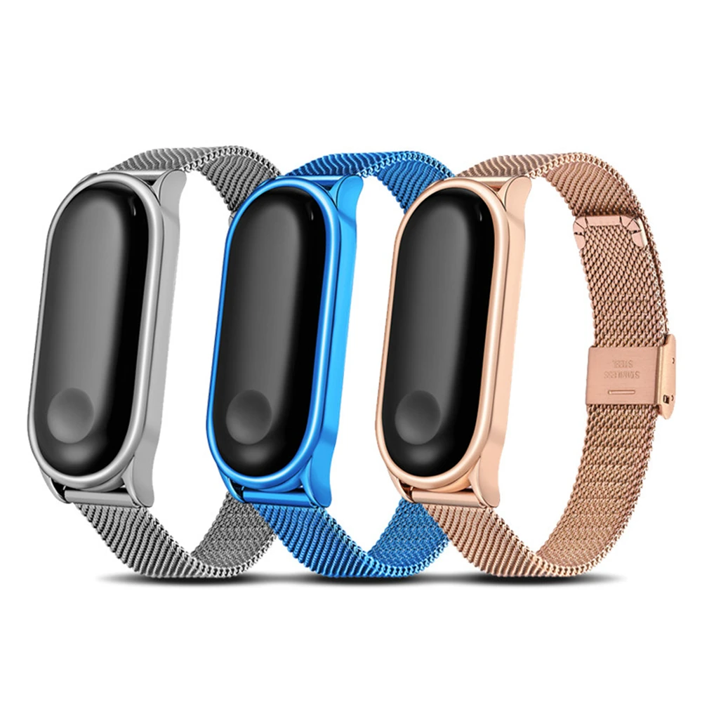 Браслет для Xiaomi Mi Band 5 4 3 металлический ремешок сменные ремешки 5|Смарт-аксессуары|