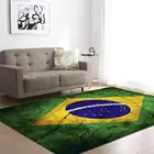 Большой ковер с национальным флагом Великобритании и Бразилии, противоскользящий напольный коврик с татами для гостиной