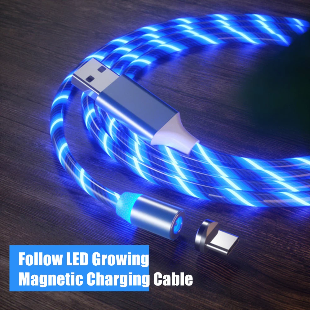Быстрое зарядное устройство с разъемом Type C/Micro USB/8Pin светодиодный магнитный USB
