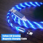 Быстрое зарядное устройство с разъемом Type CMicro USB8Pin, светодиодный магнитный USB-кабель для iPhone Moto P30 Play One Power Z3 1s E5 Play Plus G6 X4 G5