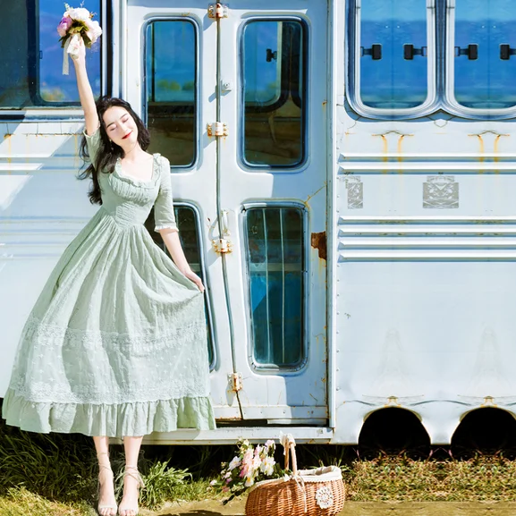 Высокое качество 2020 Лето Новое поступление Элегантный квадратный вырез мода