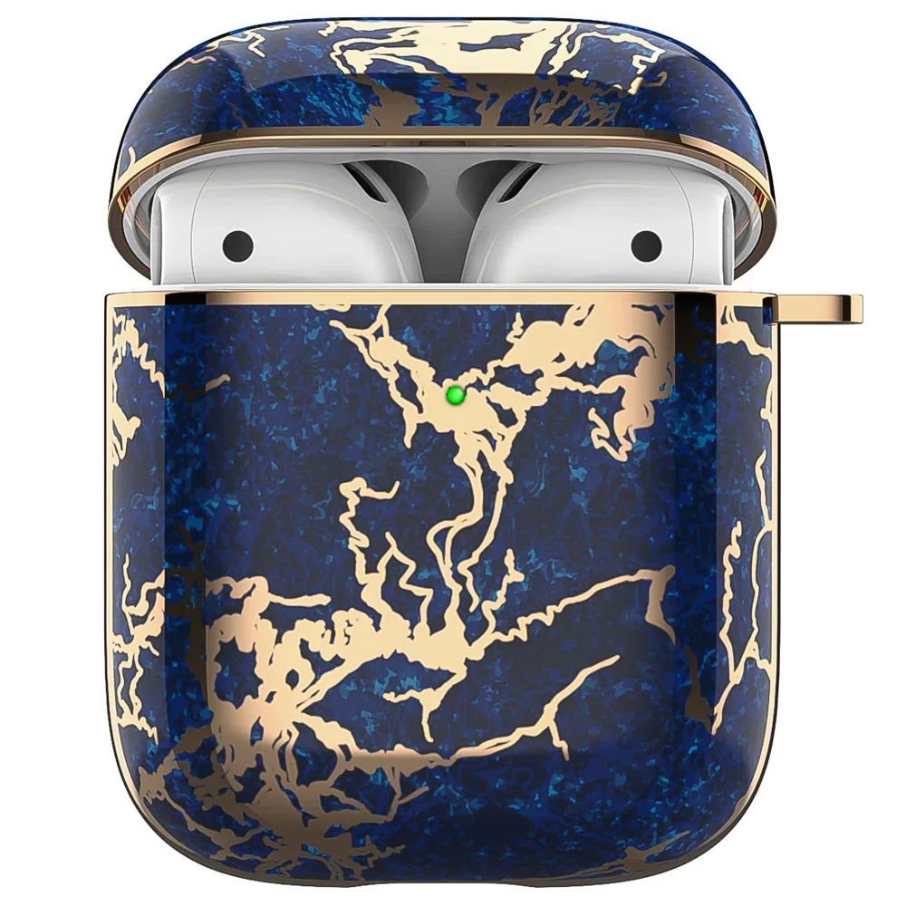 Чехол для наушников AirPods 2 Pro чехол с гальваническим мраморным покрытием милый