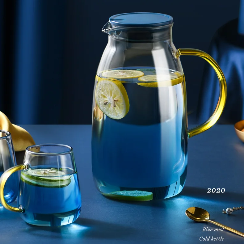 

Heat Resistant Cold Kettle Teapot Household Insulation Glass Water Jug Durable Minimalist Jarras Cristal Kitchen Supplies DK50CK