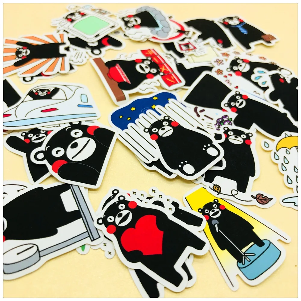 35 шт./упак. 2019 мультфильм японский милый черный наклейка с медведем набор для