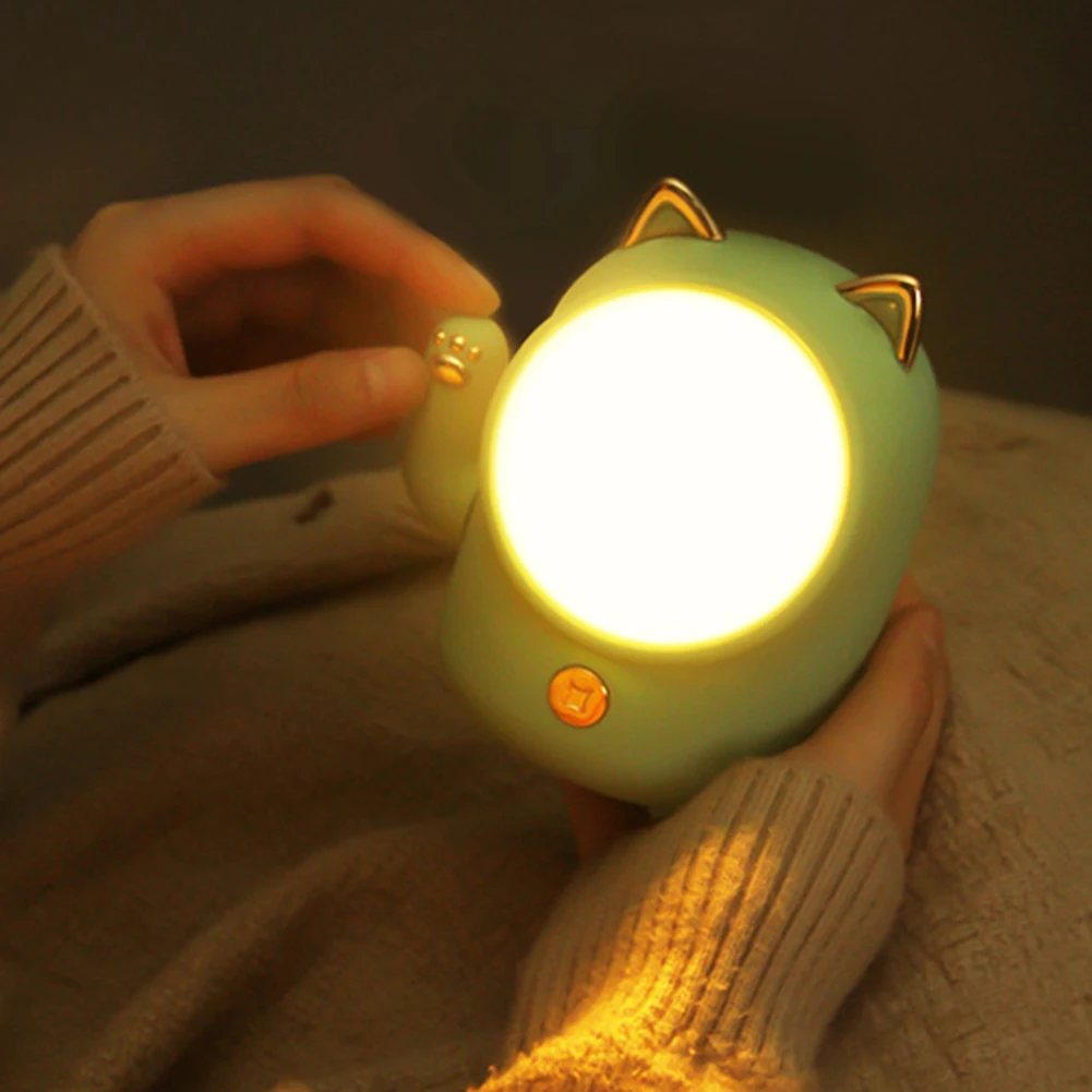 

NEW USB Zhaocai Cat Night Light Three Kinds Of Light Sources Stepless Dimming Energy-saving LED Light Meaning Happiness