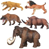 ice age mammoth small mammoth animal model saber toothed tiger solid plastic childrens boys toy ornaments