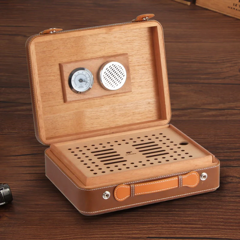 COHIBA кожаный портсигар коробка для сигар дорожная сумка стиль кедровая древесина