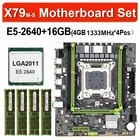 Комплект материнской платы X79 m-s 2,0, с ЦПУ Xeon E5 2640, 4 шт. x 4 ГБ = 16 ГБ, 1333 МГц, 10600 DDR3 память ECC REG M-ATX PCI-E NVME M.2 SSD