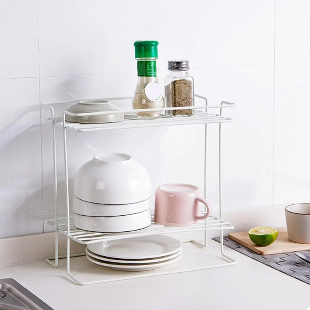 Кухонная двухсторонняя столешница из кованого железа стойка для специй хранения